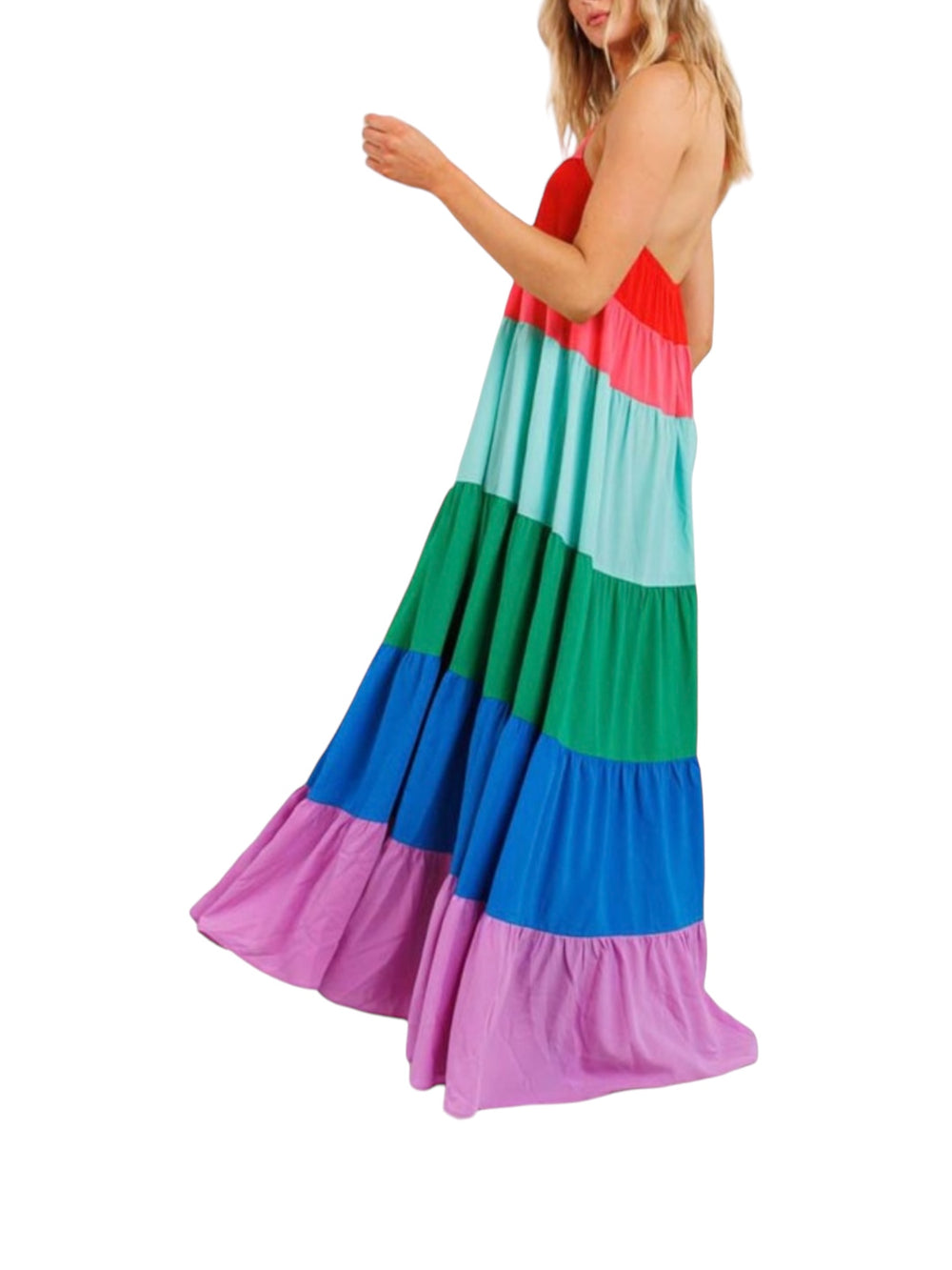 Color Block Maxi Dress - Boutique Salone